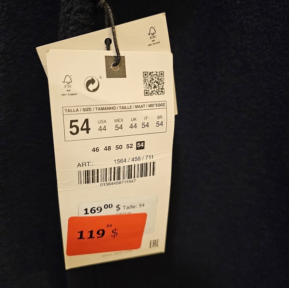 Zara Men's Coat - Picture 3 of 3